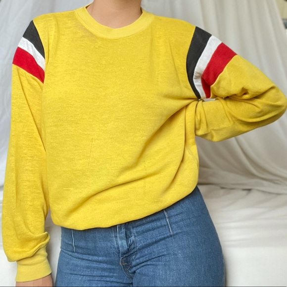 Vintage Canary Yellow Threadbare Sweatshirt - Picture 6 of 13